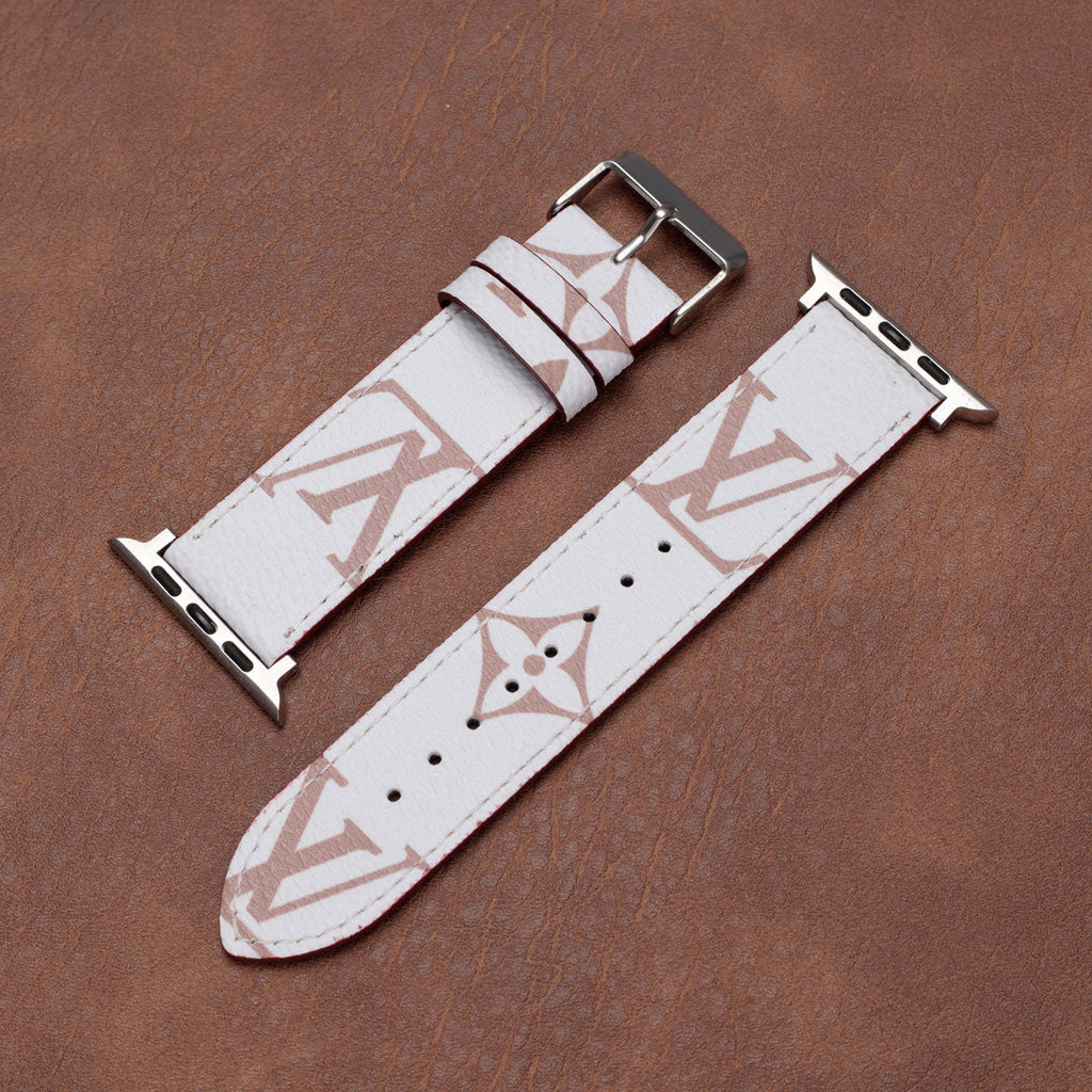 Leather Monogram Apple Watch Bands