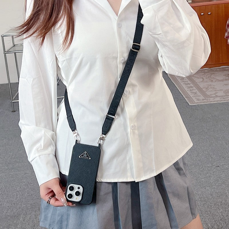 Luxus Crossbody bőr iPhone tok