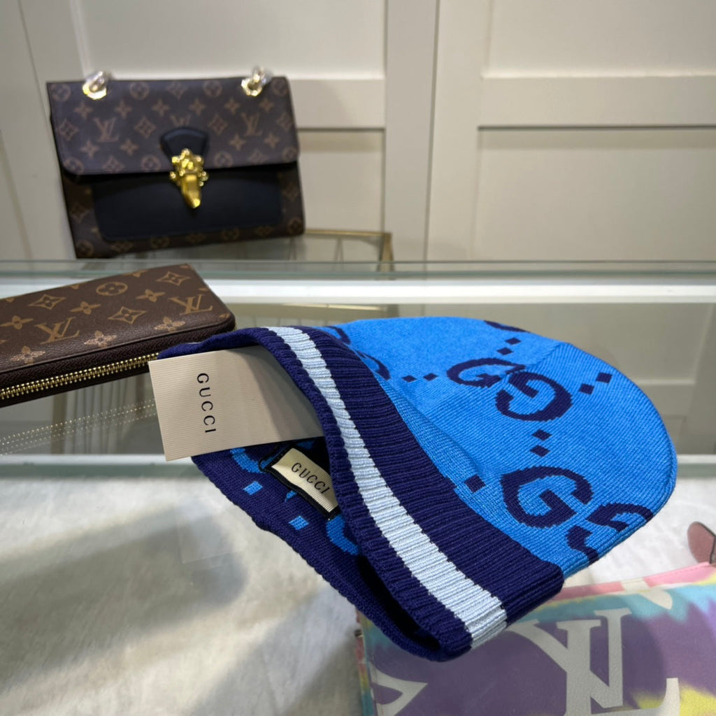 Classic GG Jacquard Wool Knit Beanie | Luxury Designer Winter Hat