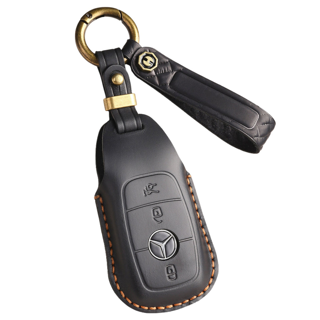 Top Grain Leather Mercedes Key Case