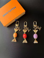 Luxury Lollipop Monogram Bag Charm Keychain