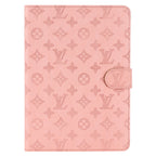 3D dombornyomott vászon monogram tok Apple iPad kihajtható fedél állvány funkcióval