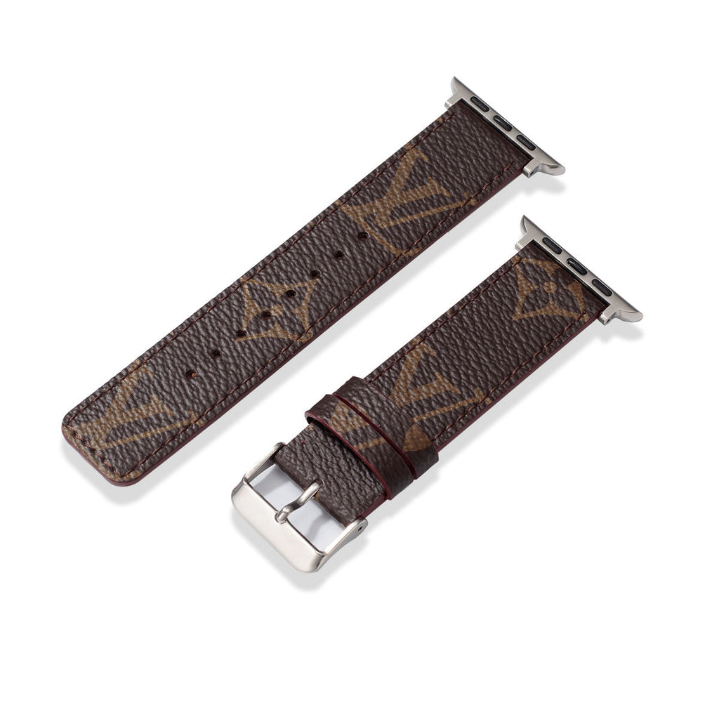 Leather Monogram Apple Watch Bands