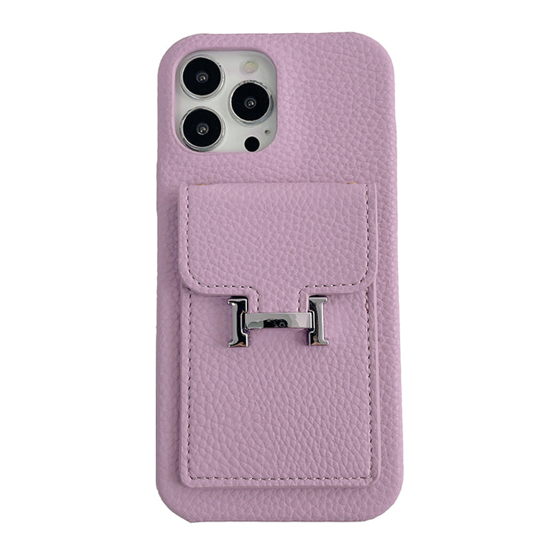 H kártyatartó bőr iPhone tok