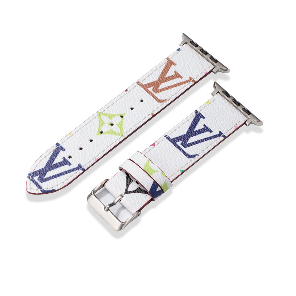 Leather Monogram Apple Watch Bands
