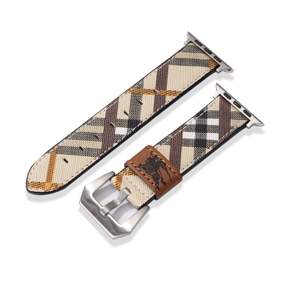 Leather Monogram Apple Watch Bands