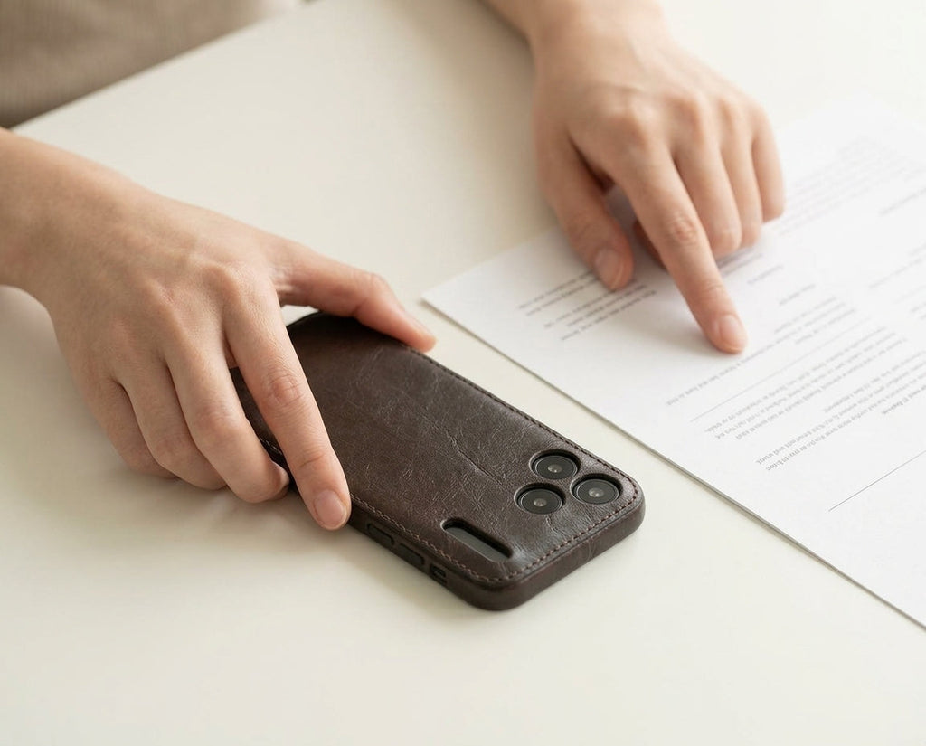 Handcrafted Vegetable-Tanned Leather iPhone Case – Vintage Patina Edition