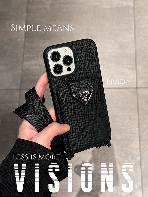 Luxus Crossbody bőr iPhone tok