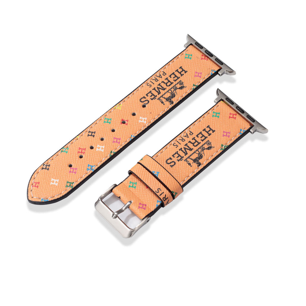Leather Monogram Apple Watch Bands