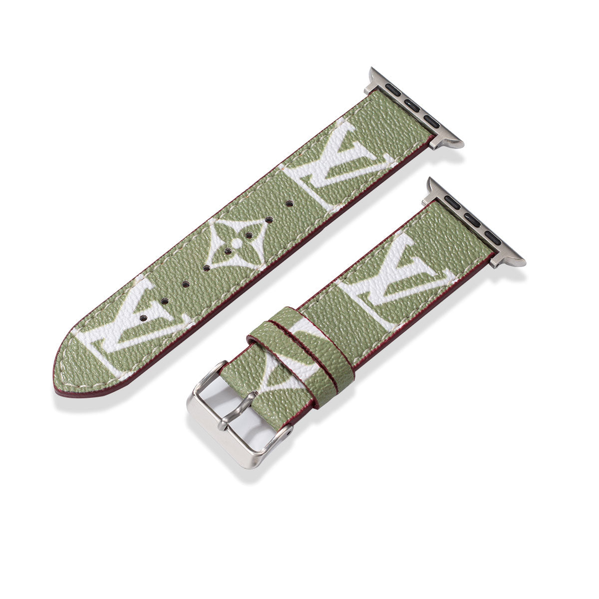 Leather Monogram Apple Watch Bands