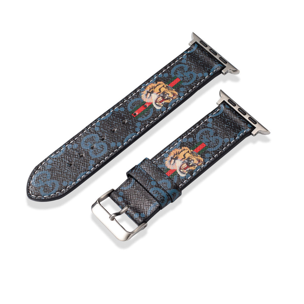 Leather Monogram Apple Watch Bands