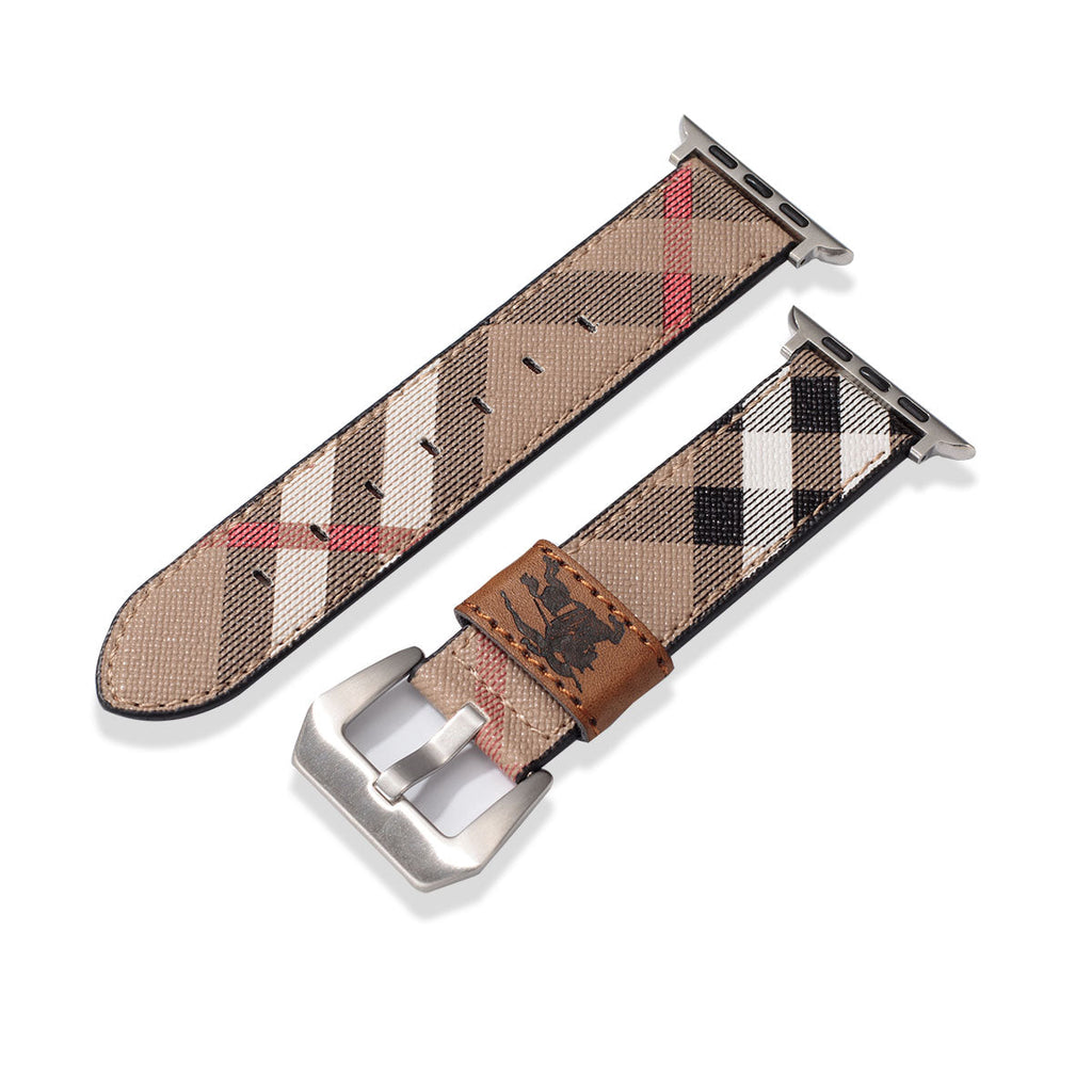 Leather Monogram Apple Watch Bands