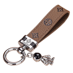Genuine Leather Luxury Car Astronaut Keychain
