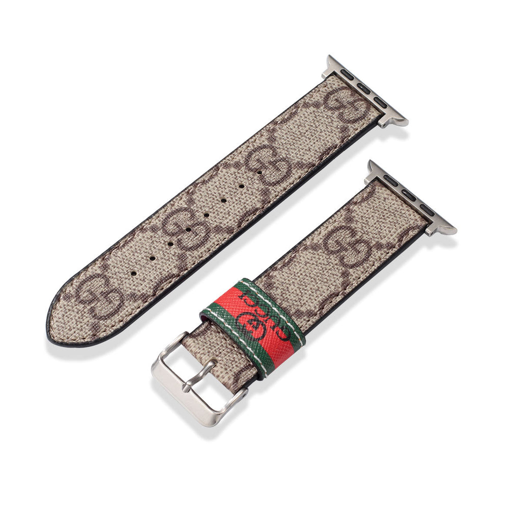 Leather Monogram Apple Watch Bands
