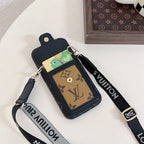Luxuriöse iPhone-Hülle mit Kartenhalter zum Umhängen