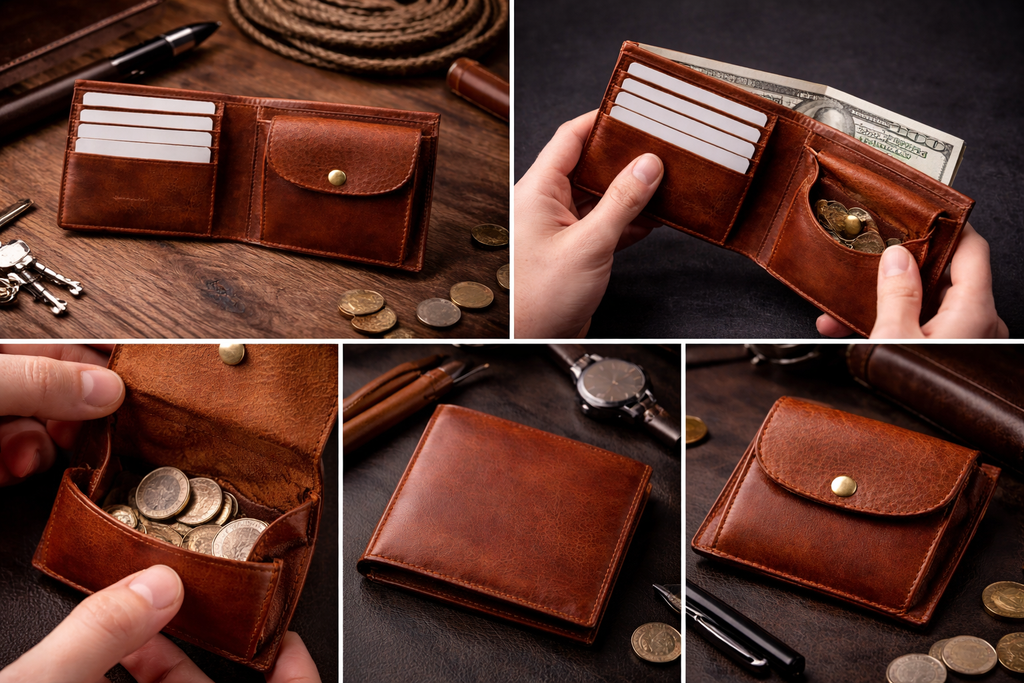 Handmade Full-Grain Leather Bifold Wallet