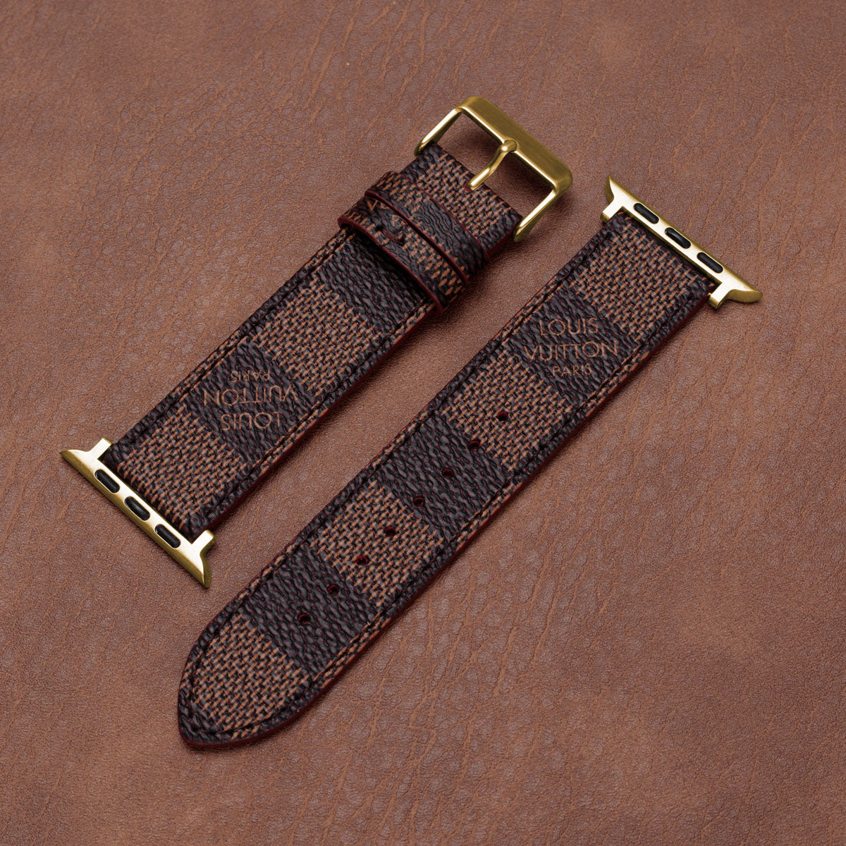 Leather Monogram Apple Watch Bands