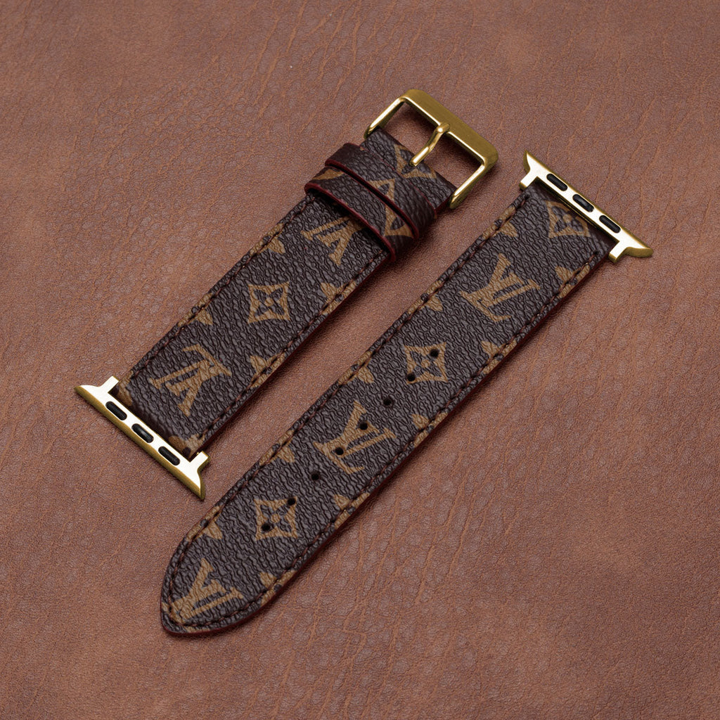 Leather Monogram Apple Watch Bands