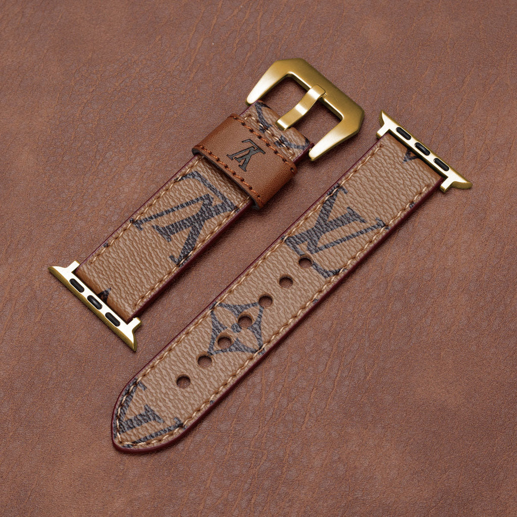 Leather Monogram Apple Watch Bands