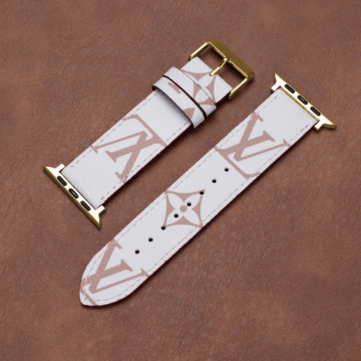 Leather Monogram Apple Watch Bands