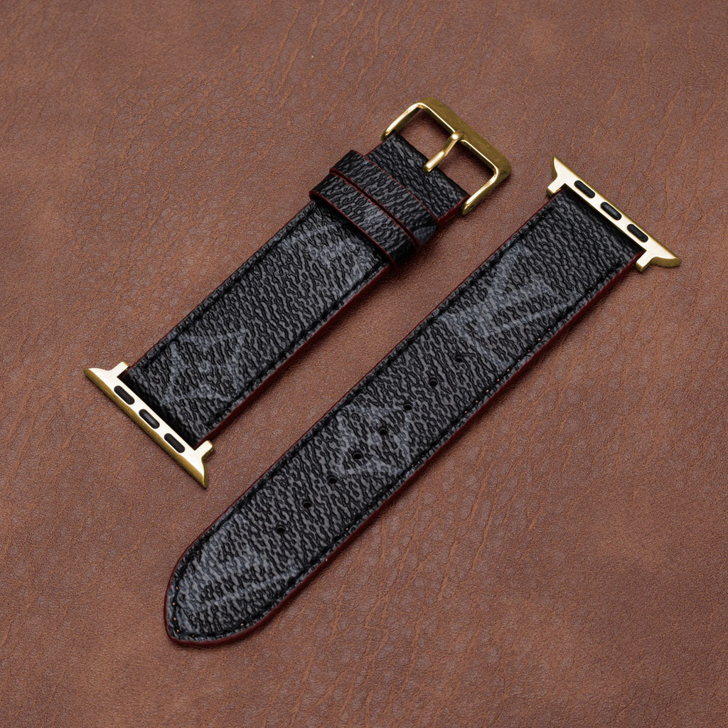 Leather Monogram Apple Watch Bands