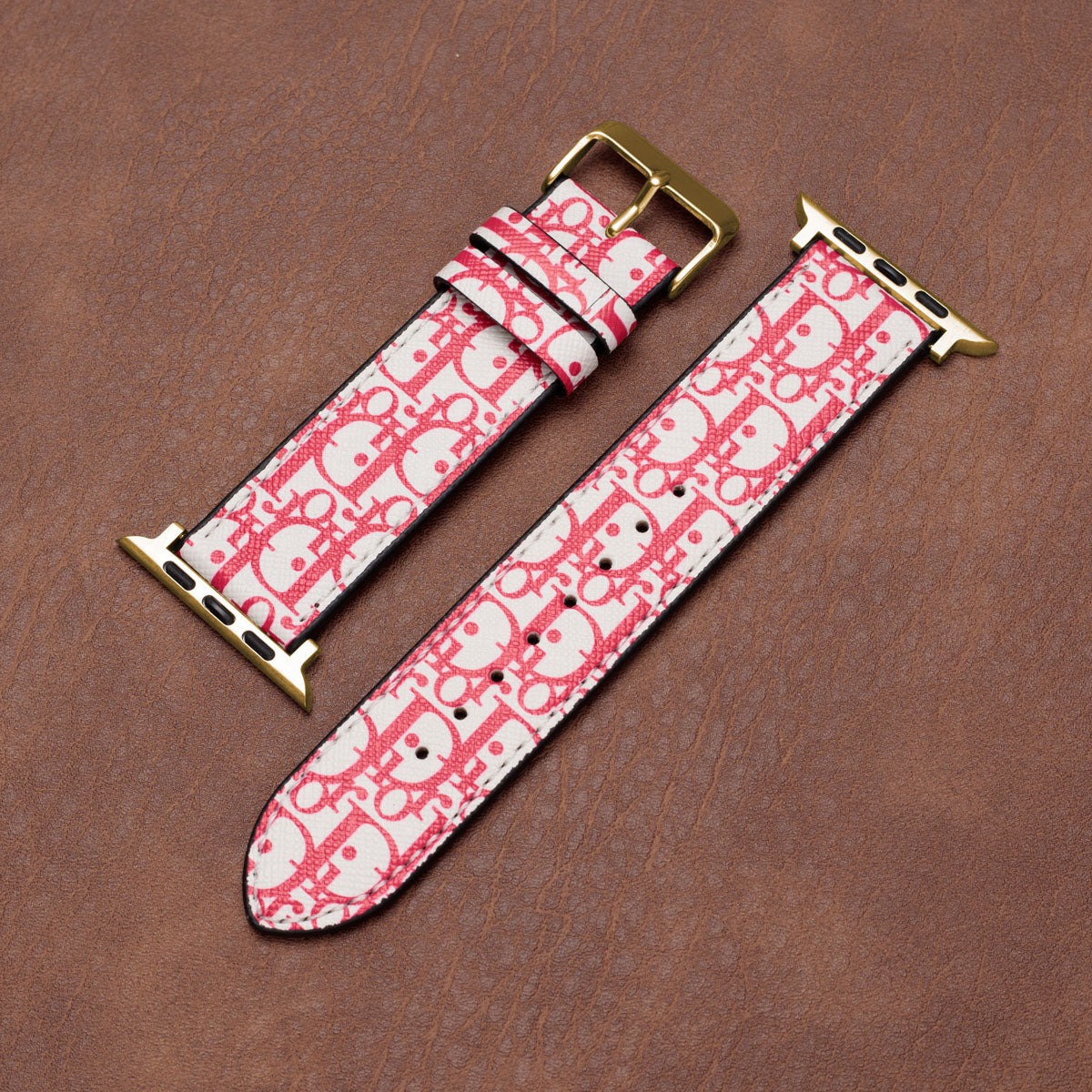 Leather Monogram Apple Watch Bands
