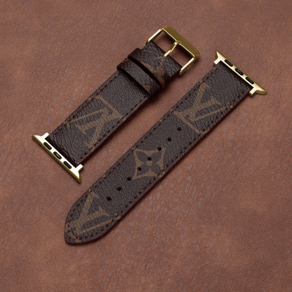 Leather Monogram Apple Watch Bands