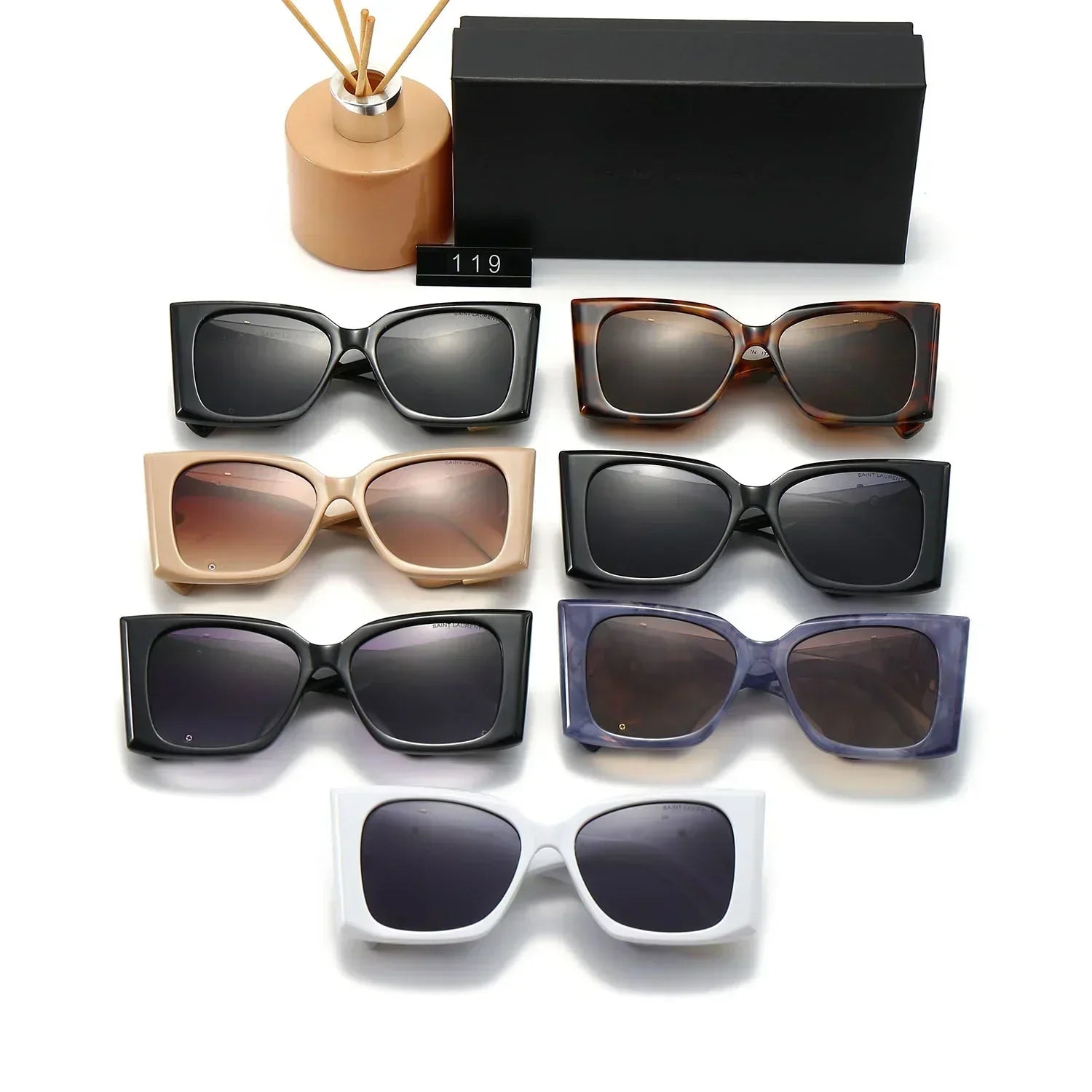 Óculos de sol luxuosos com armação grande Y-01