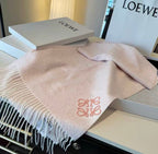 Soft fog powder jacquard embroidered fringed scarf, soft warm shawl in autumn and winter, temperament commuting versatile scarf