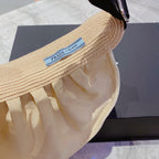 FashionFoldable Crinkled Cotton Sun Visor | Luxury Designer Summer Hat