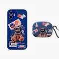 Custodia per telefono Astronaut blu in edizione limitata & Custodia per AirPods | Confezione da 2