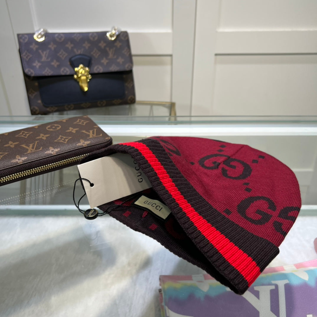 Classic GG Jacquard Wool Knit Beanie | Luxury Designer Winter Hat
