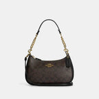 Teri Shoulder Bag In Signature Canvas in Brown