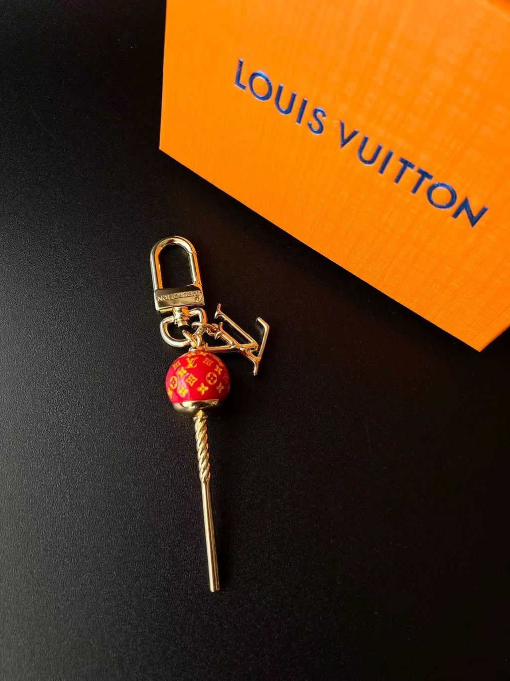 Luxury Lollipop Monogram Bag Charm Keychain