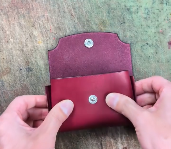 Handcrafted Full-Grain Leather Snap Wallet