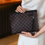 Vintage Check Leather Clutch