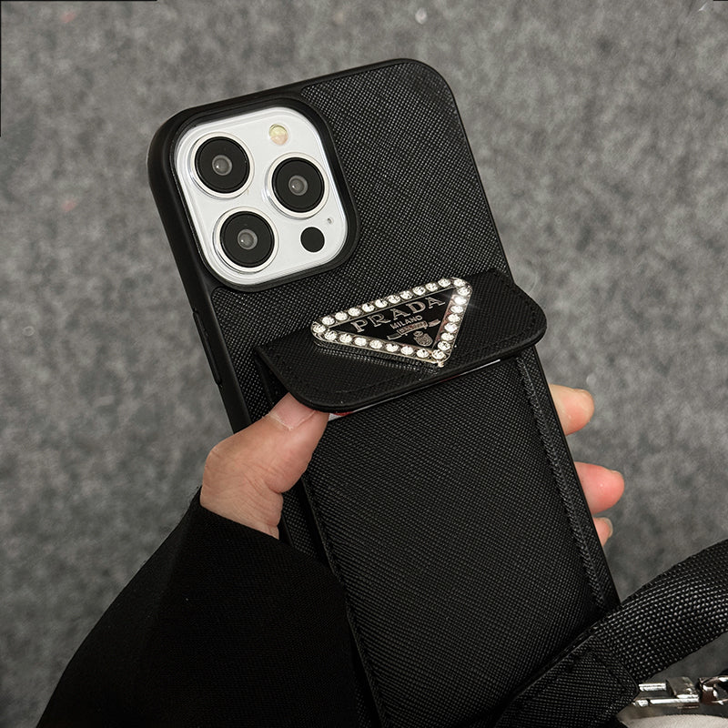 Lyxigt Crossbody-läderfodral för iPhone