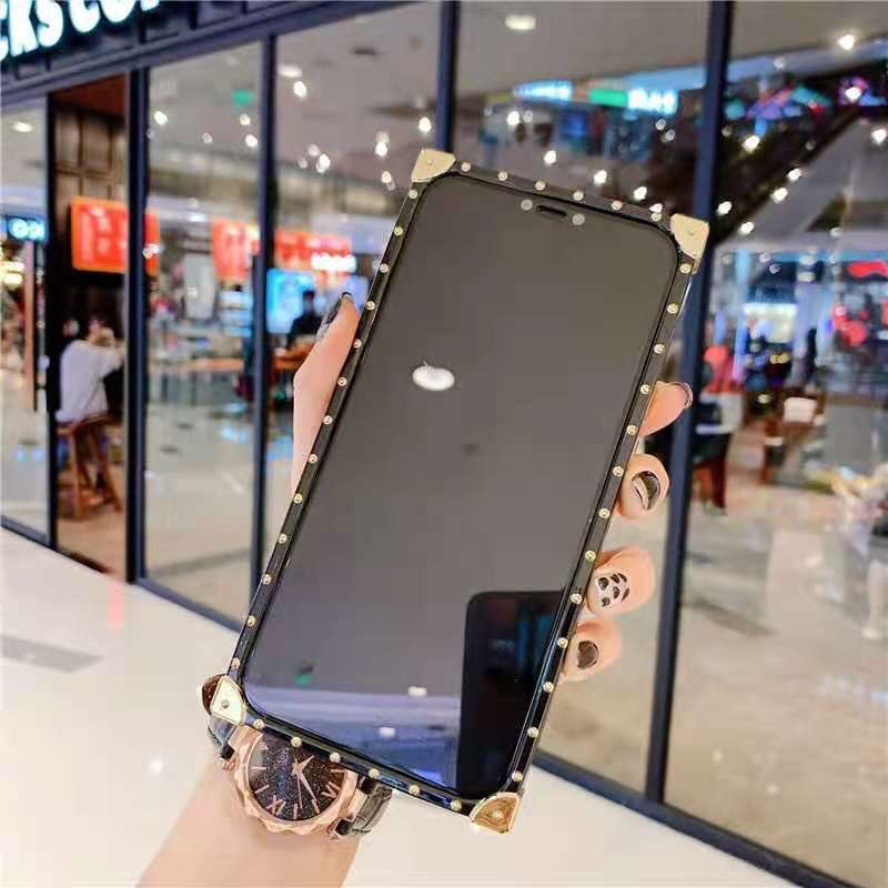 Samsung Galaxy S25/24/23 シリーズ用チェーン付き高級ブランドトランクケース