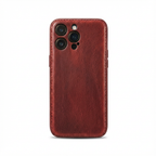 Kakavy Handcrafted Vegetable-Tanned Leather iPhone Case – Vintage Patina Edition