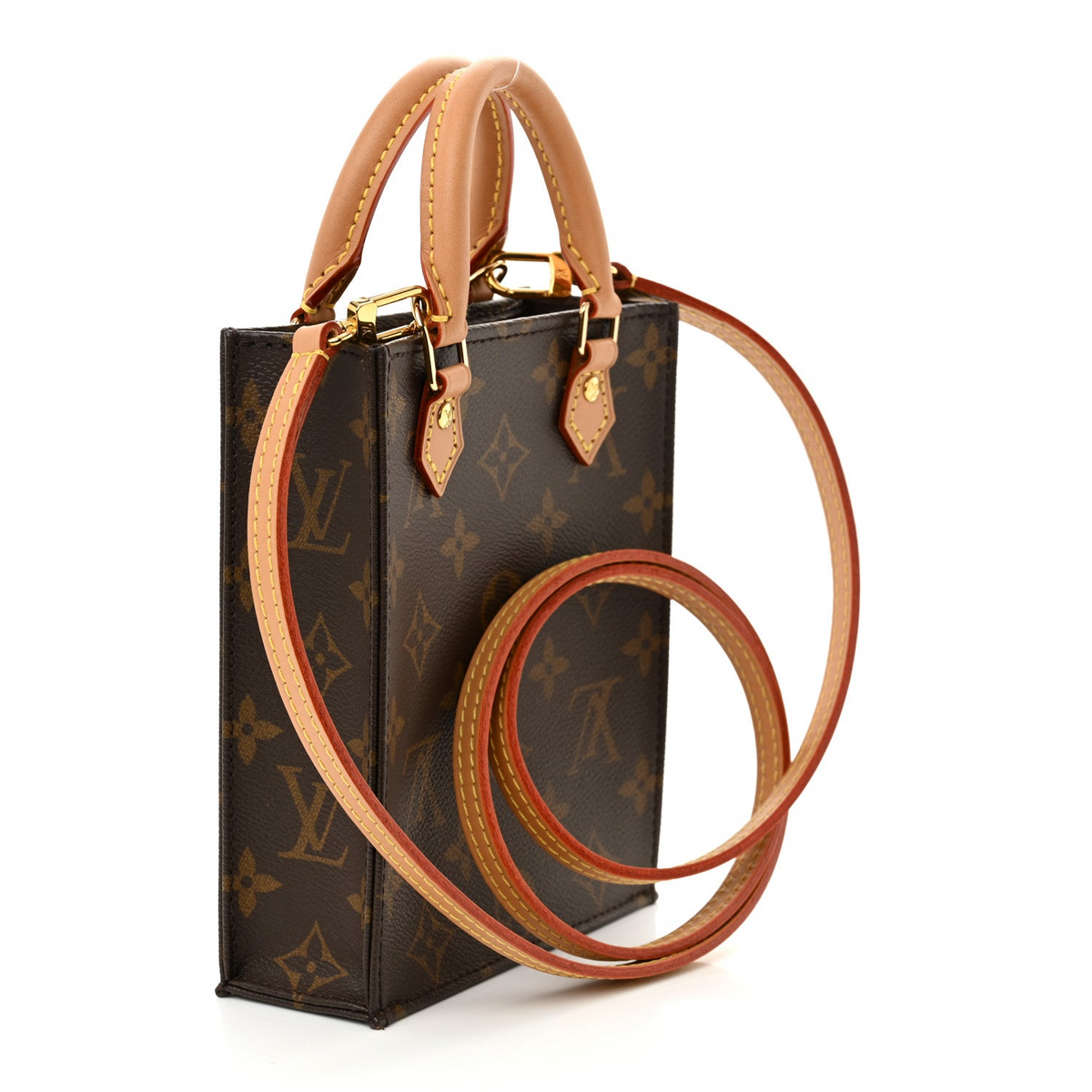 Klassisk monogram mulepose med crossbody-rem