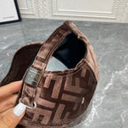 Luxury FF Gold Velvet Baseball Cap | Luxury Designer Adjustable Hat
