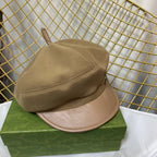 Classic GG Metal Logo Octagonal Flat Cap | Luxury Designer Cashmere Hat