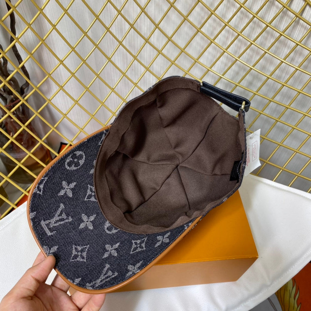 Luxury Embroidered Denim Baseball Cap