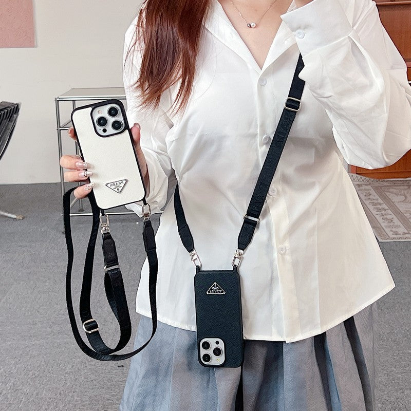 Luxus Crossbody bőr iPhone tok