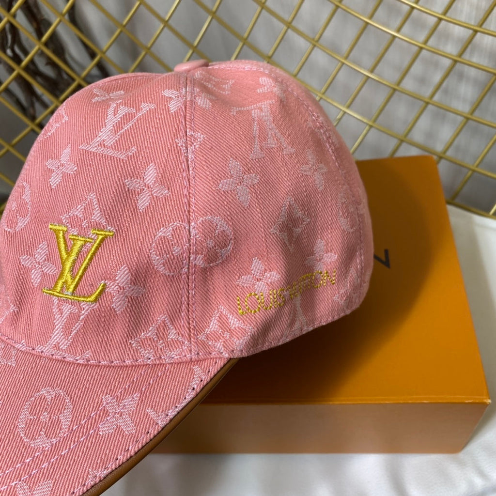 Luxury Embroidered Denim Baseball Cap