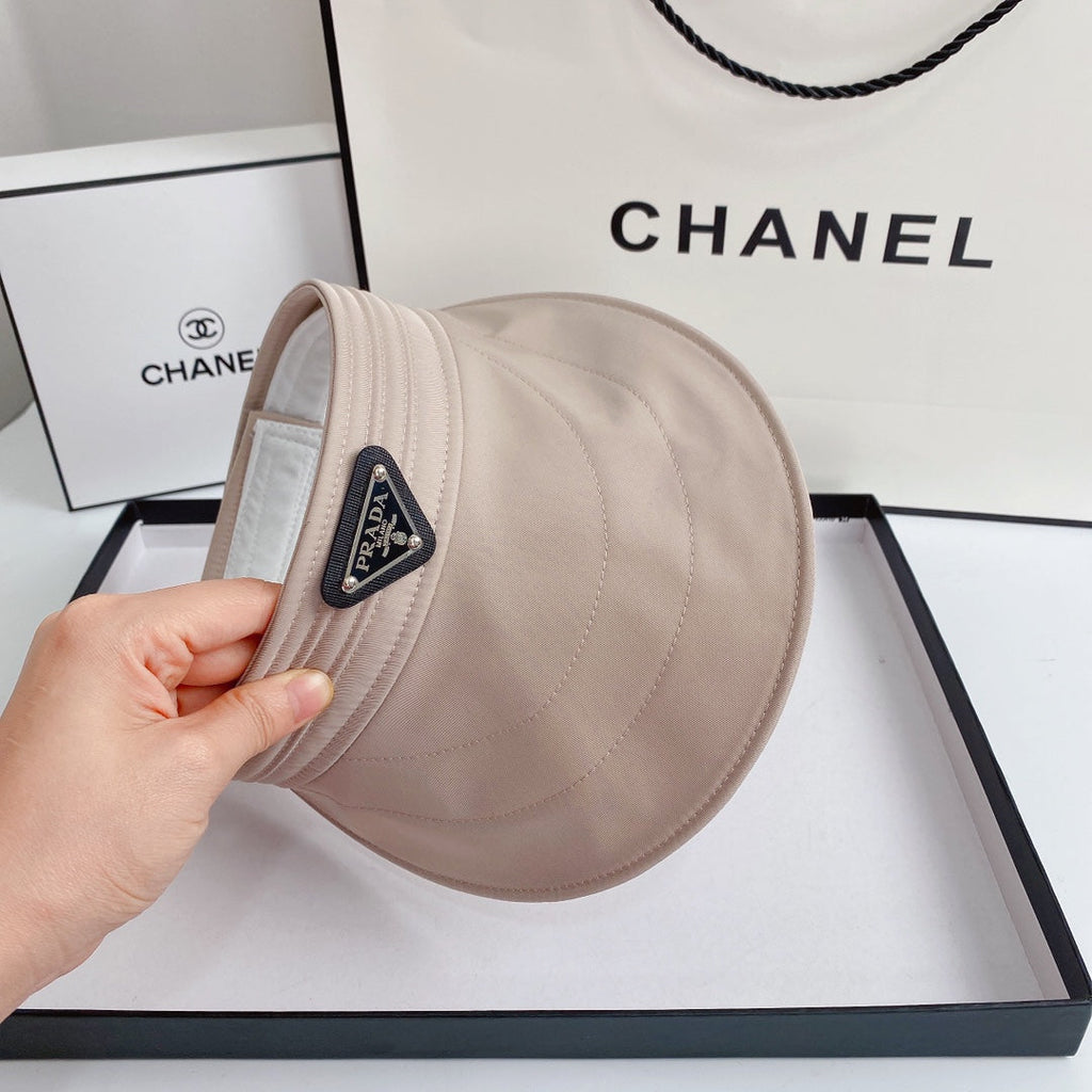 Luxury Fashion Sun Visor Triangle Logo Open Top