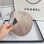 Luxury Fashion Sun Visor Triangle Logo Open Top
