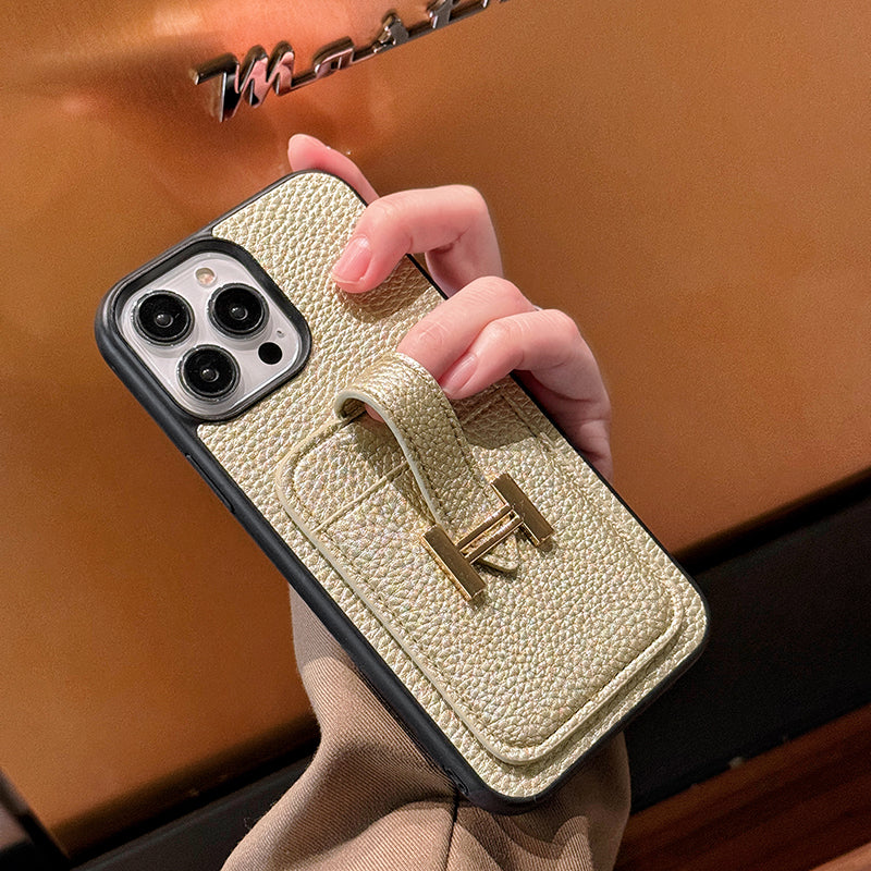 H 卡包皮革 iPhone 保護殼