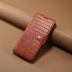 Alligator Print iPhone tok pénztárcával és szíjjal