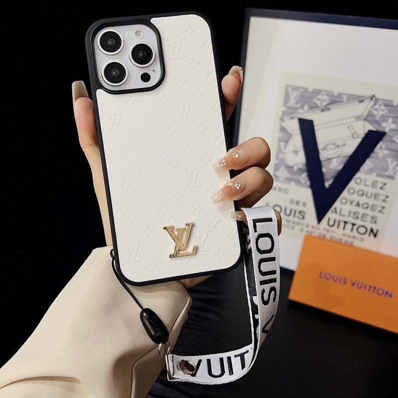Θήκη για iPhone με αλυσίδα χεριών καφέ πολυτελείας
